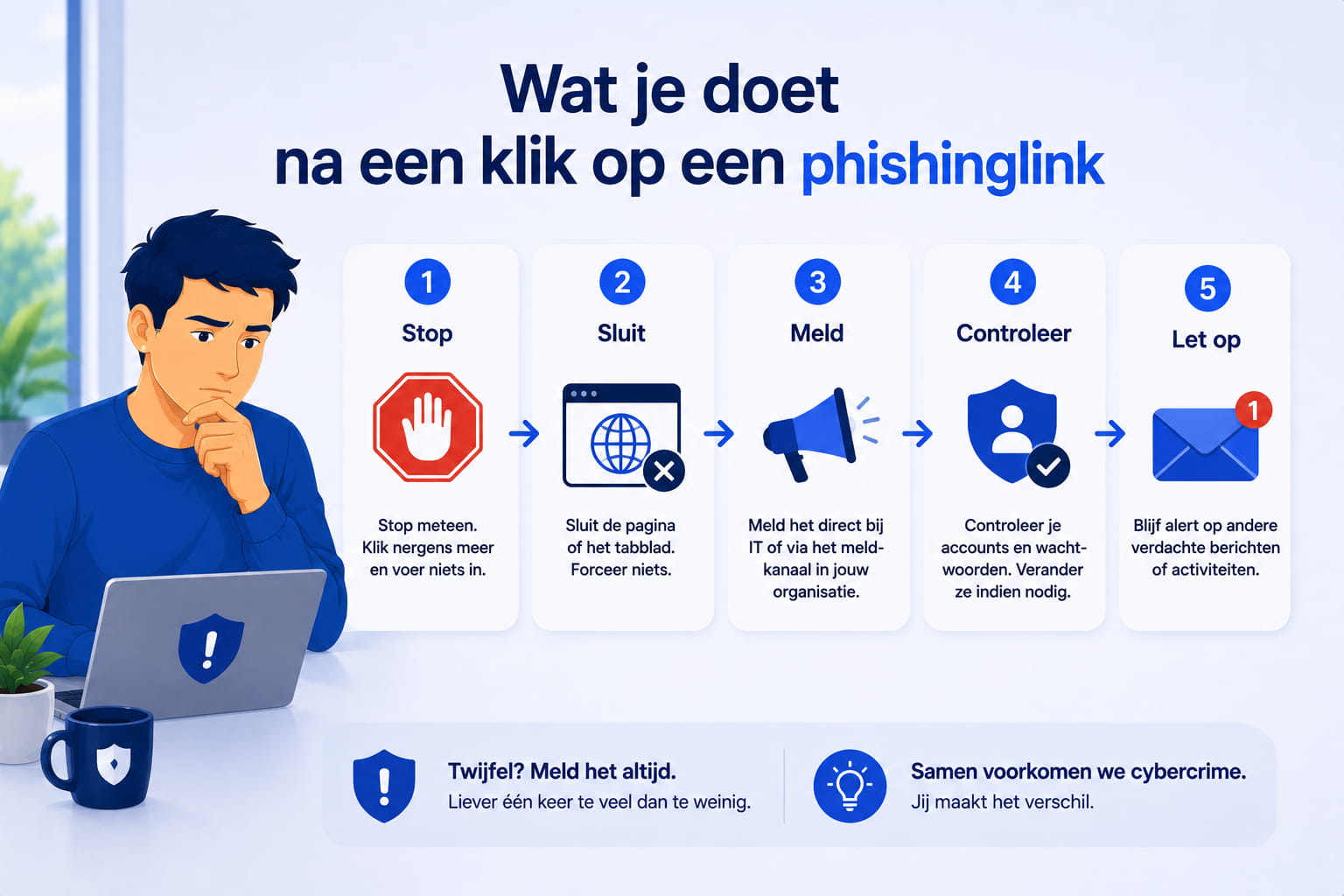 Medewerker meldt een verdachte klik bij IT
